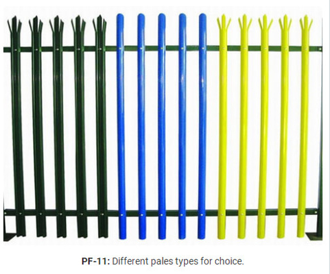 Tấm hàng rào Palisade Châu Âu nhúng nóng PVC