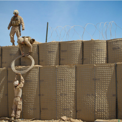 Màu cát hàn Lưới quân sự Hesco Tường rào 24 inch