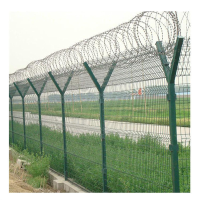 Sơn tĩnh điện 75mm X 12.5mm Hàng rào an ninh sân bay Dao cạo có gai chống leo núi