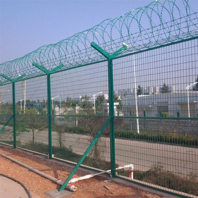 2,4m * 3m Y Post Anti Climb Hàng rào an ninh sân bay Hàng rào lưới phủ Pvc