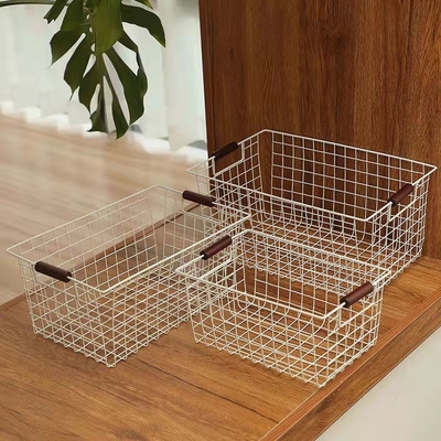 Pantry Welded Collapsable Wire Mesh Giỏ PVC Coated Tiết kiệm các mục nhỏ