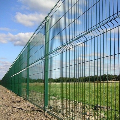 3mm 4mm hàn PVC tráng hàng rào lưới 3D màu xanh lá cây PVC tráng