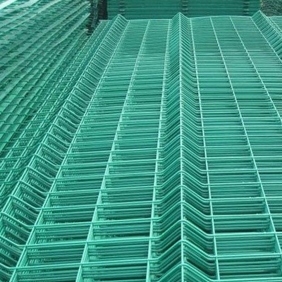 3mm 4mm hàn PVC tráng hàng rào lưới 3D màu xanh lá cây PVC tráng