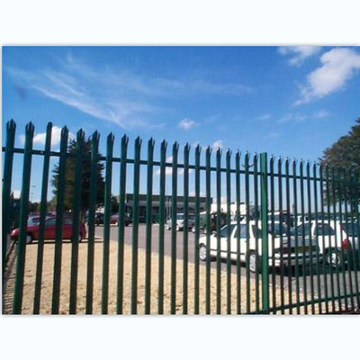 Hàng rào Palisade Châu Âu mạ kẽm nhúng nóng màu xanh lá cây cho công viên