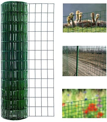 Tl-0125 Lưới thép hàn mạ kẽm Hàng rào Pvc màu xanh lá cây tráng Đường kính 0,71mm